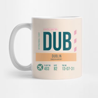 Dublin Airport Stylish Luggage Tag (DUB) Mug